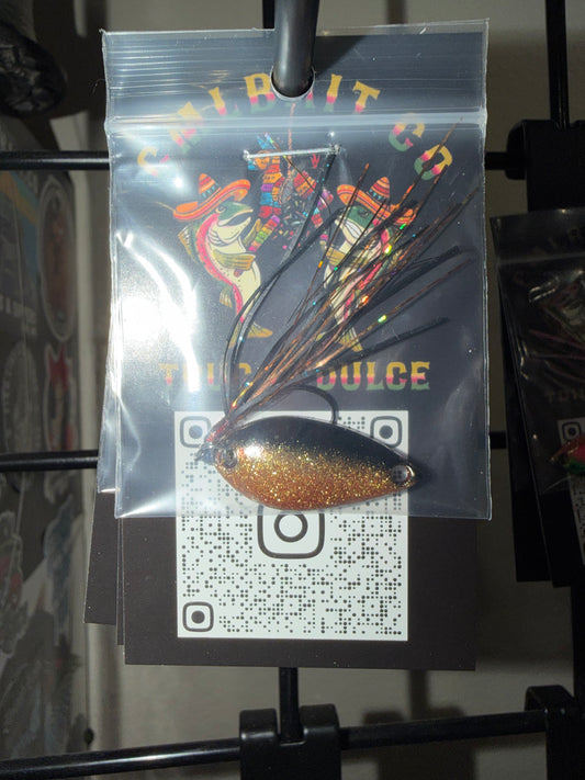 2.5G Gold/black trailer spoon